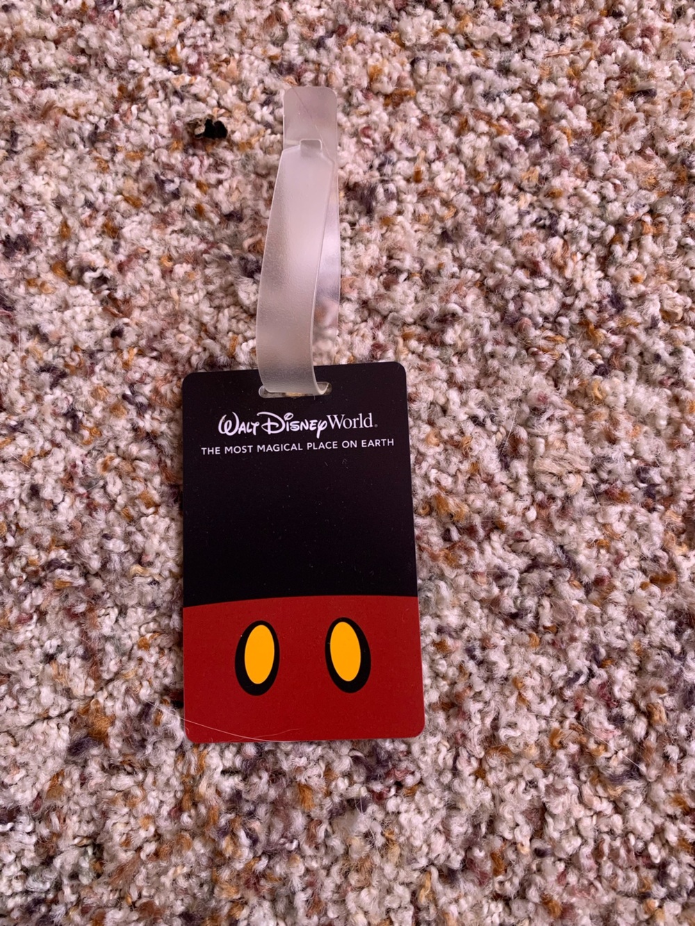 Disney Mickey Mouse Luggage Tag with Yellow Accents
